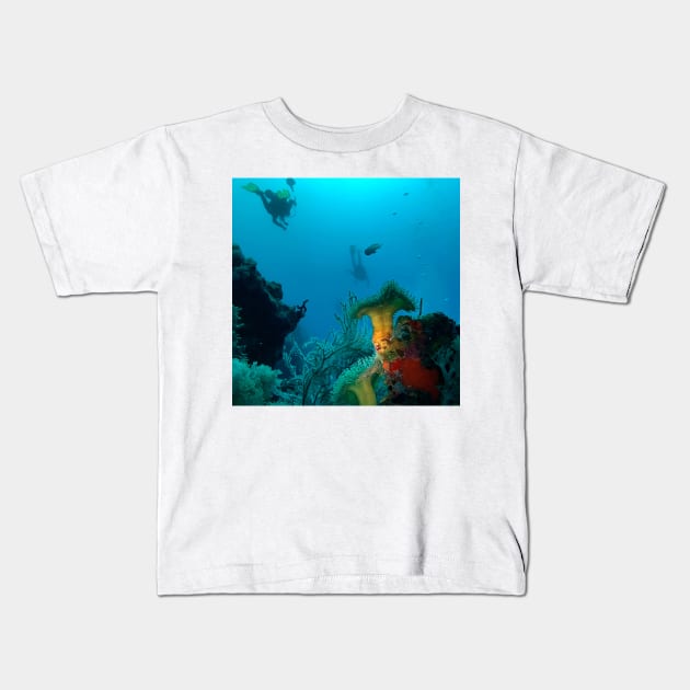 Underwater World Kids T-Shirt by likbatonboot
